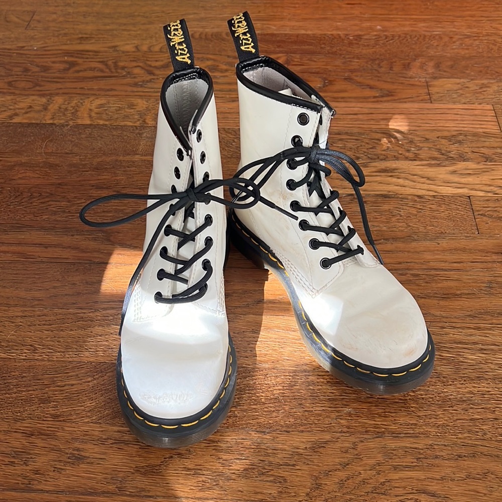 Dr. Martens White Combat Boots